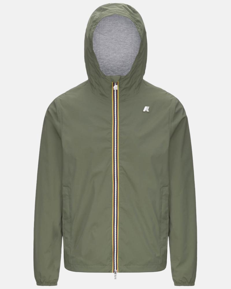 BLOUSON K-WAY JACK STRETCH NYLON JERSEY GREEN LICHEN