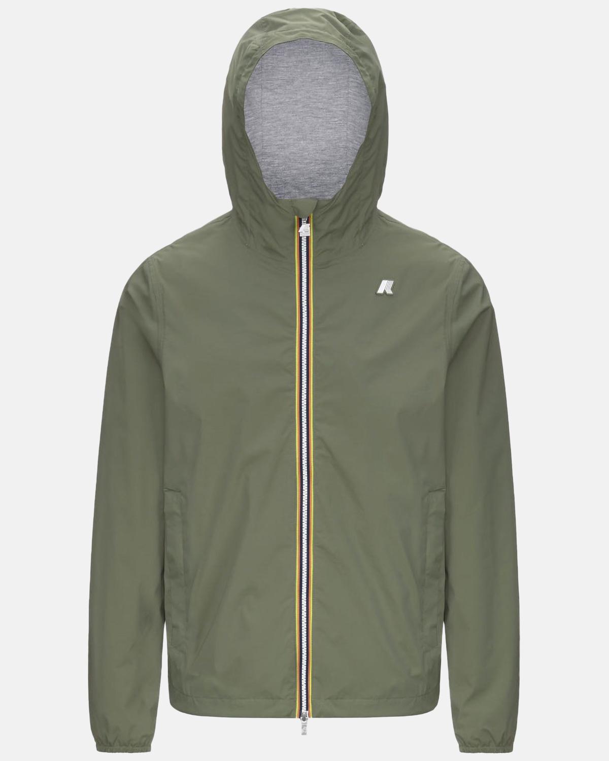 BLOUSON K-WAY JACK STRETCH NYLON JERSEY GREEN LICHEN