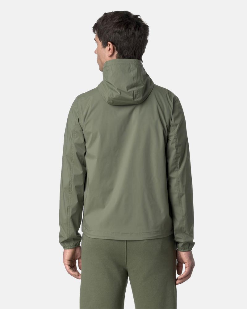 BLOUSON K-WAY JACK STRETCH NYLON JERSEY GREEN LICHEN