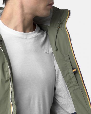 BLOUSON K-WAY JACK STRETCH NYLON JERSEY GREEN LICHEN