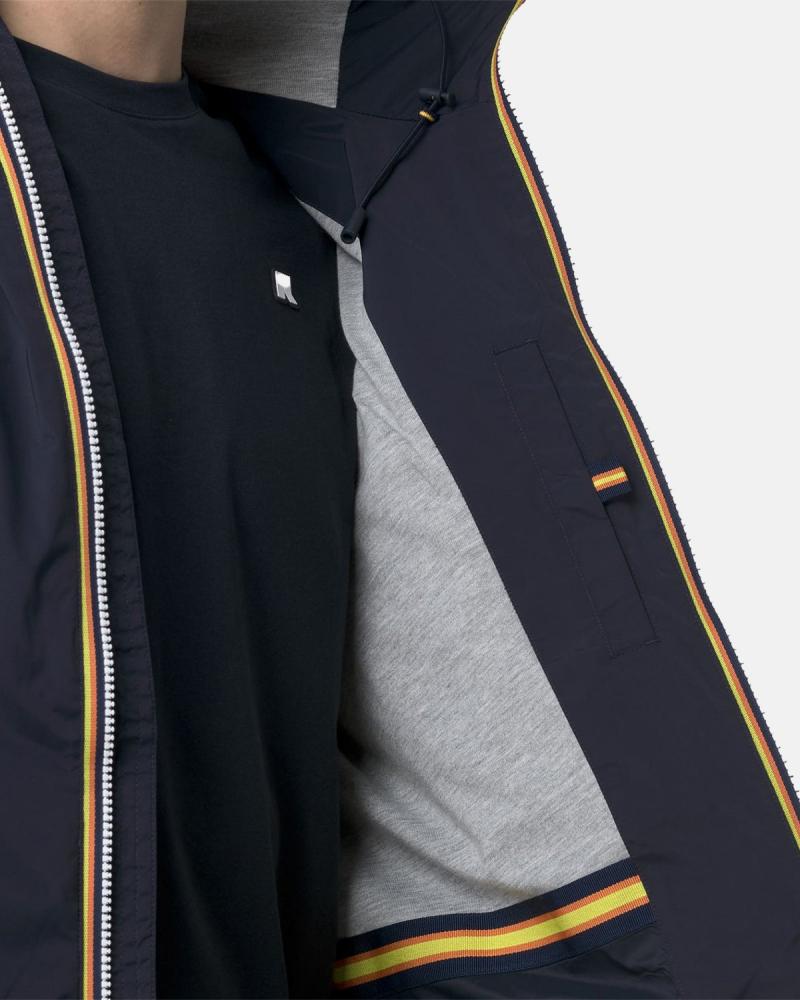 BLOUSON K-WAY JACK STRETCH NYLON JERSEY DEPHT BLUE  MARINE