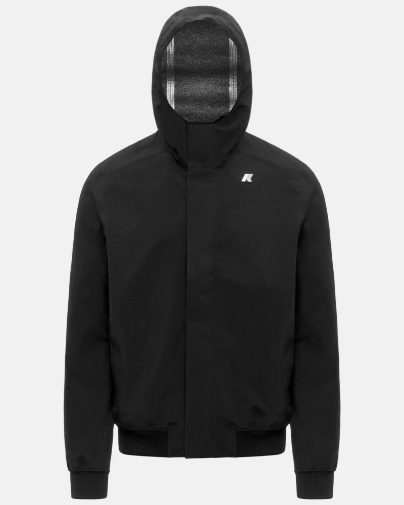BLOUSON K-WAY JOACHIM BONDED JERSEY BLACK PURE