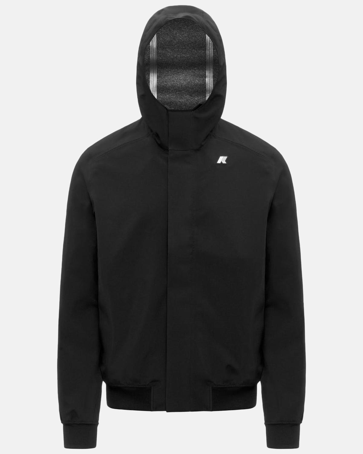 BLOUSON K-WAY JOACHIM BONDED JERSEY BLACK PURE