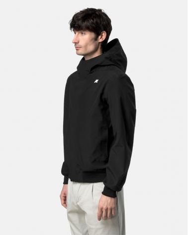 BLOUSON K-WAY JOACHIM BONDED JERSEY BLACK PURE