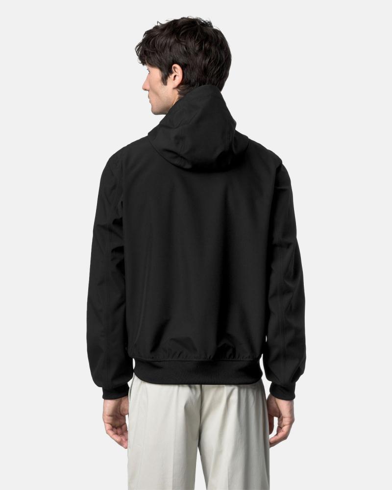 BLOUSON K-WAY JOACHIM BONDED JERSEY BLACK PURE