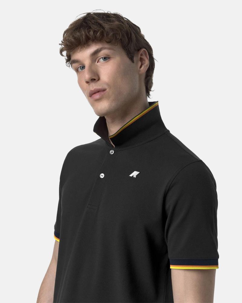 POLO  K-WAY VINCENT DEFT BLACK PURE