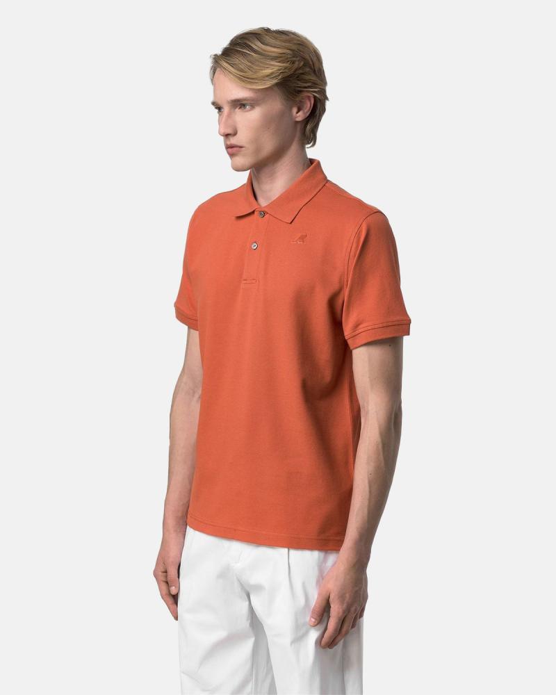 POLO K-WAY AMEDEE SLIM PIQUE ORANGE BROWNISH