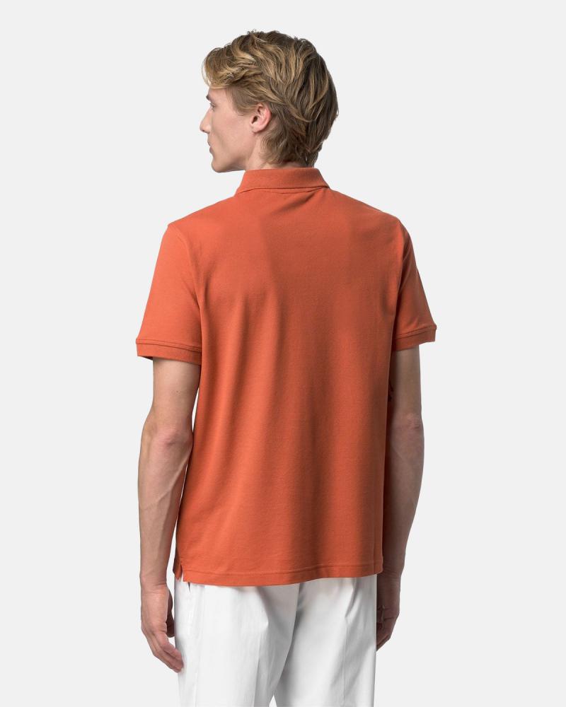 POLO K-WAY AMEDEE SLIM PIQUE ORANGE BROWNISH