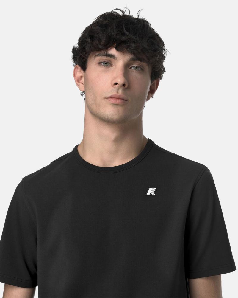 T-SHIRT K-WAY ADAME LIGHT STRETCH JERSEY BLACK PURE