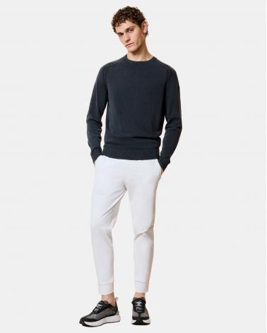 PULL COL ROND RRD TECHNO WASH BLUE BLACK ANTRACITE