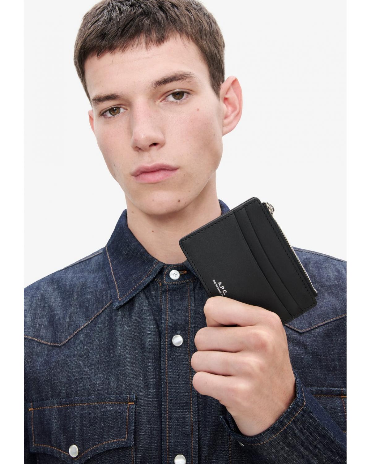 PORTE CARTES PARIS A.P.C.NOIR