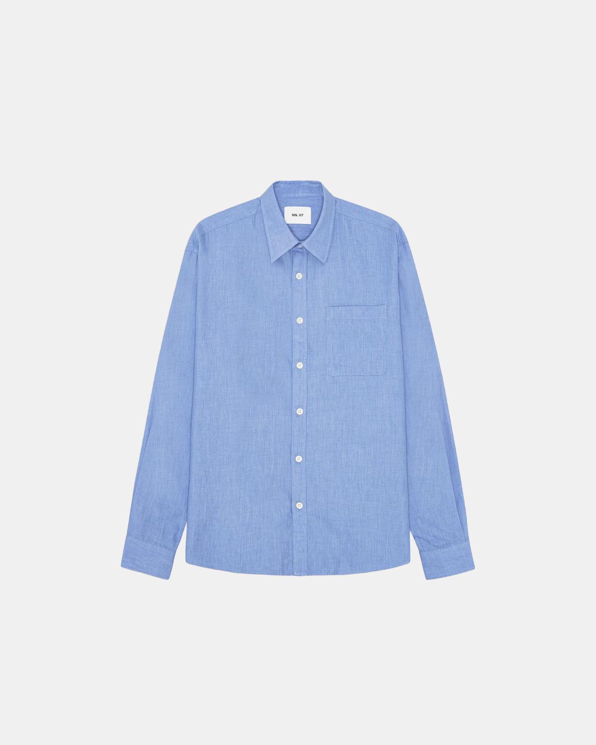  Chemise Deon NN07 Chambray Bleu