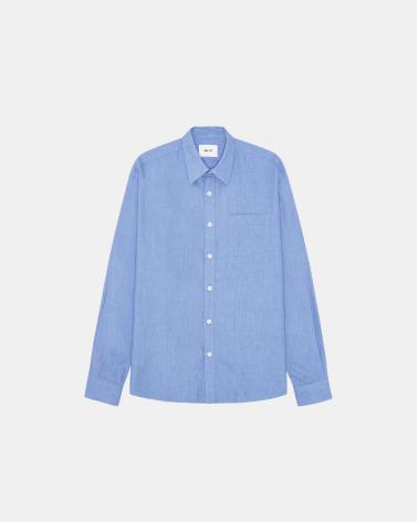  Chemise Deon NN07 Chambray Bleu