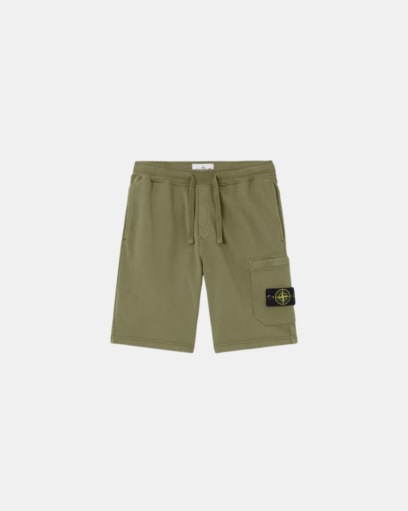 BERMUDA STONE ISLAND6200011 005G  VERT MILITAIRE ORGANIC COTTON FLEECE