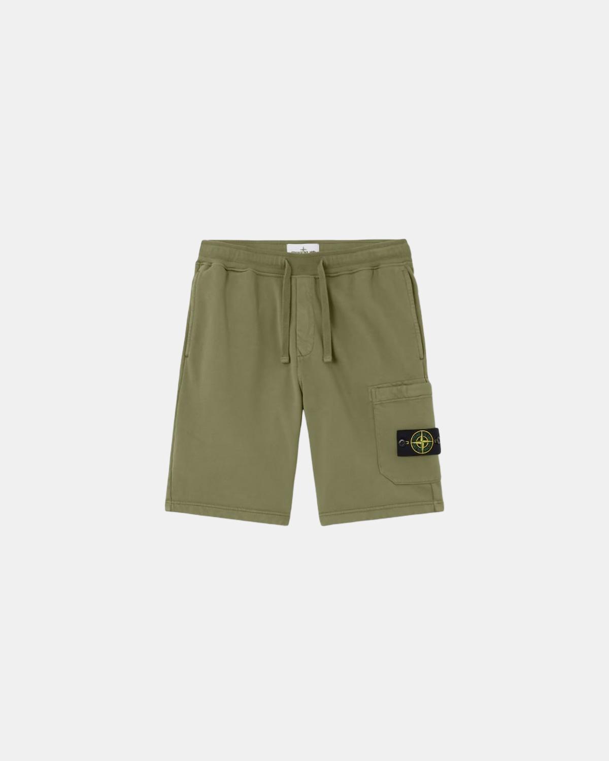 BERMUDA STONE ISLAND6200011 005G  VERT MILITAIRE ORGANIC COTTON FLEECE