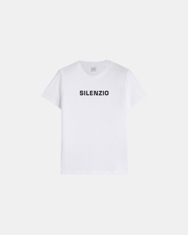 TEE SHIRT ASPESI SILENZIO BLANC