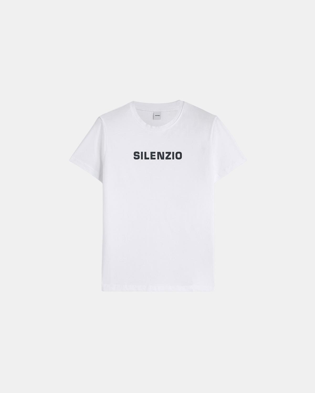 TEE SHIRT ASPESI SILENZIO BLANC