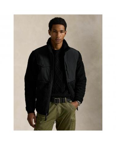BLOUSON RALPH LAUREN  SHERPA/NYLON NOIR