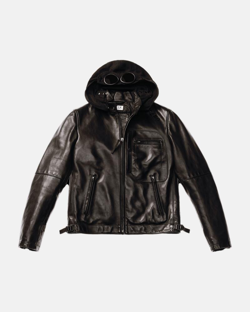 BLOUSON CUIR C.P COMPANY W297A 999 NOIR