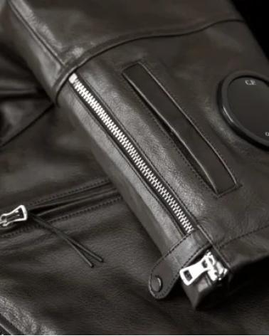 BLOUSON CUIR C.P COMPANY W297A 999 NOIR