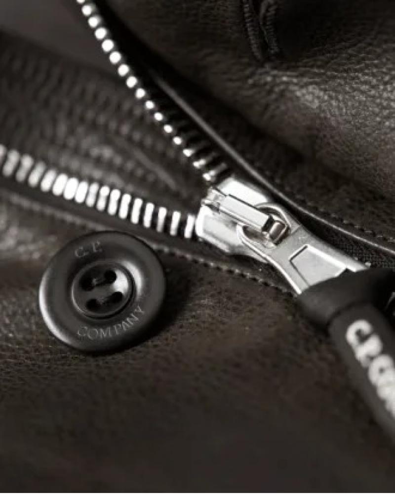 BLOUSON CUIR C.P COMPANY W297A 999 NOIR