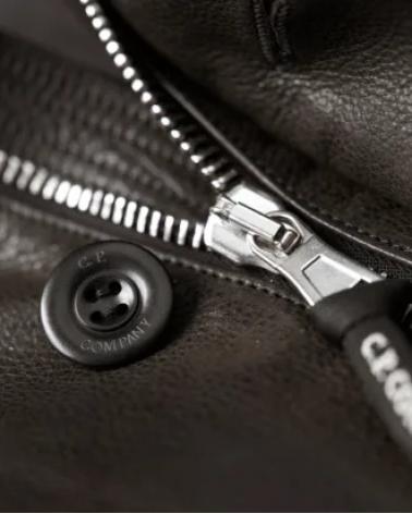 BLOUSON CUIR C.P COMPANY W297A 999 NOIR