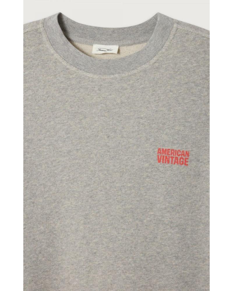 Sweat American Vintage M/Courtes Gris Chiné