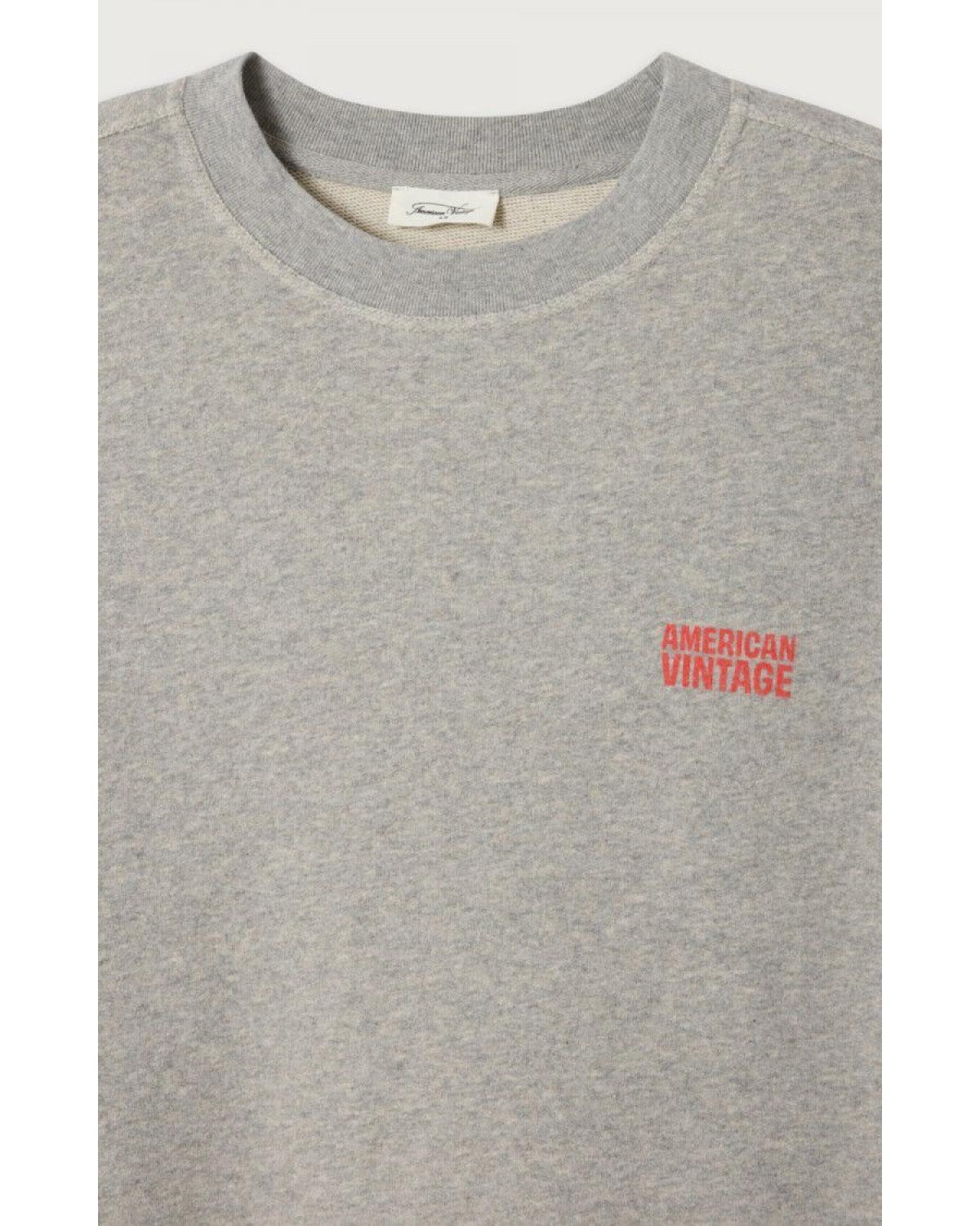 Sweat American Vintage M/Courtes Gris Chiné