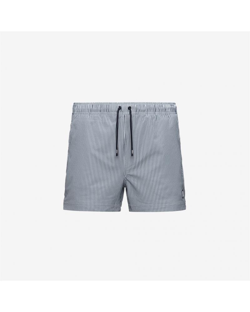 Maillot de Bain K-WAY HAZEL stripe mid  White-Blue-Bleu
