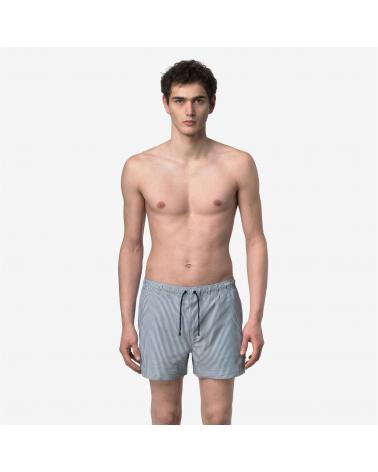Maillot de Bain K-WAY HAZEL stripe mid  White-Blue-Bleu