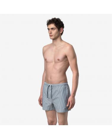 Maillot de Bain K-WAY HAZEL stripe mid  White-Blue-Bleu