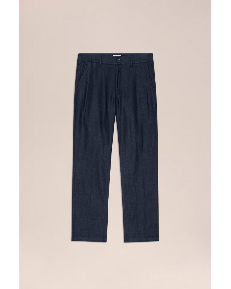  Pantalon NN.07 droit en lin Marine