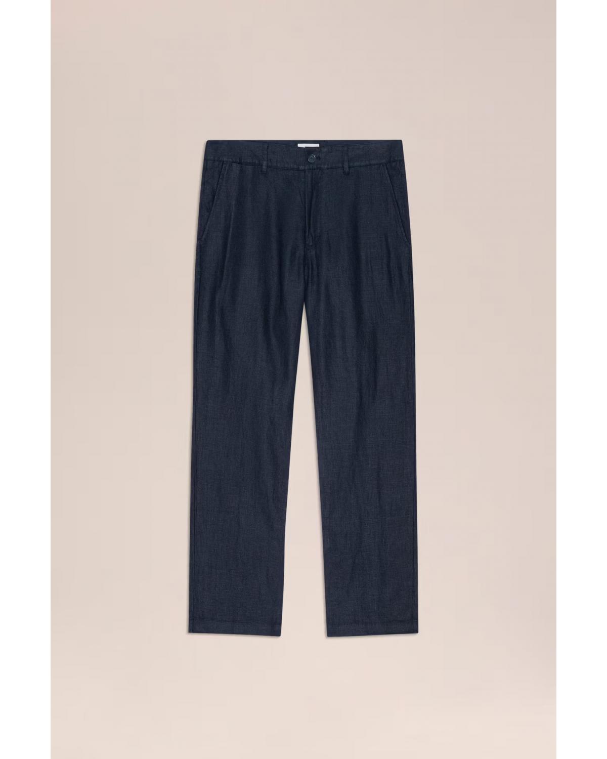  Pantalon NN.07 droit en lin Marine
