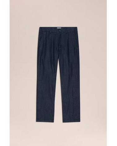  Pantalon NN.07 droit en lin Marine