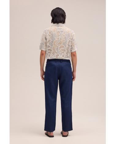  Pantalon NN.07 droit en lin Marine
