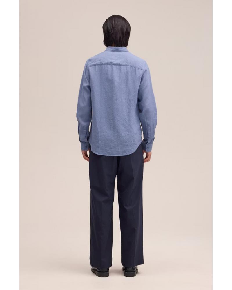 Chemise NN.07 ENZO LIN Stone blue Bleu