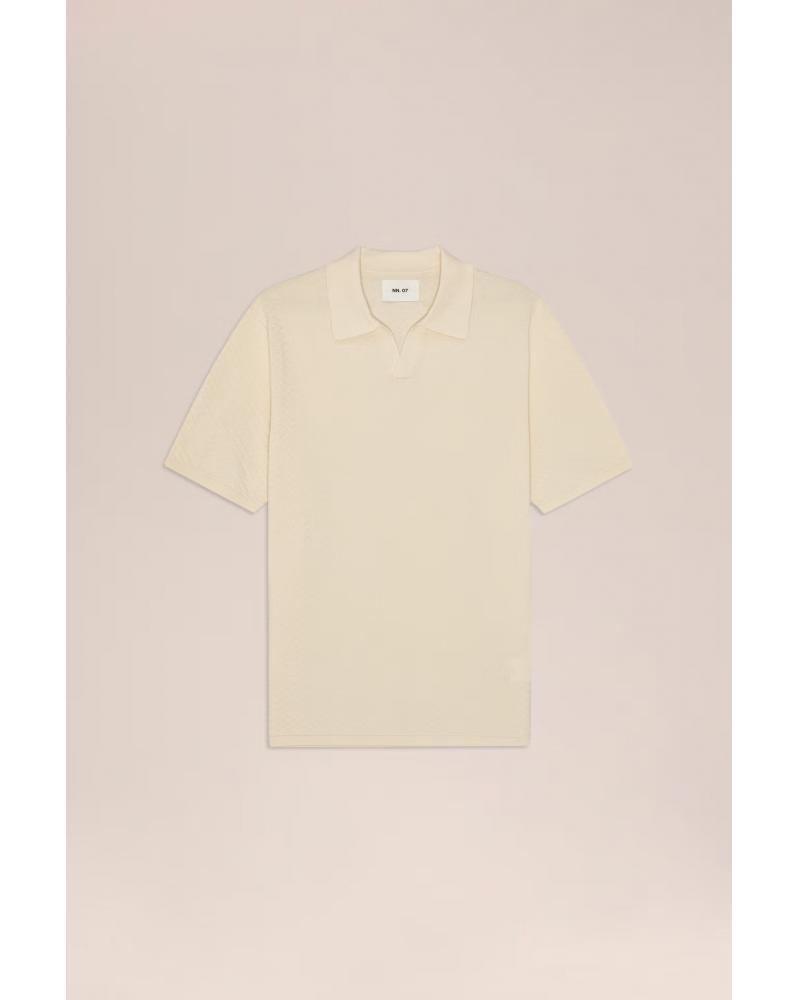 Polo NN.07 PAUL Col ouvert Ivoire