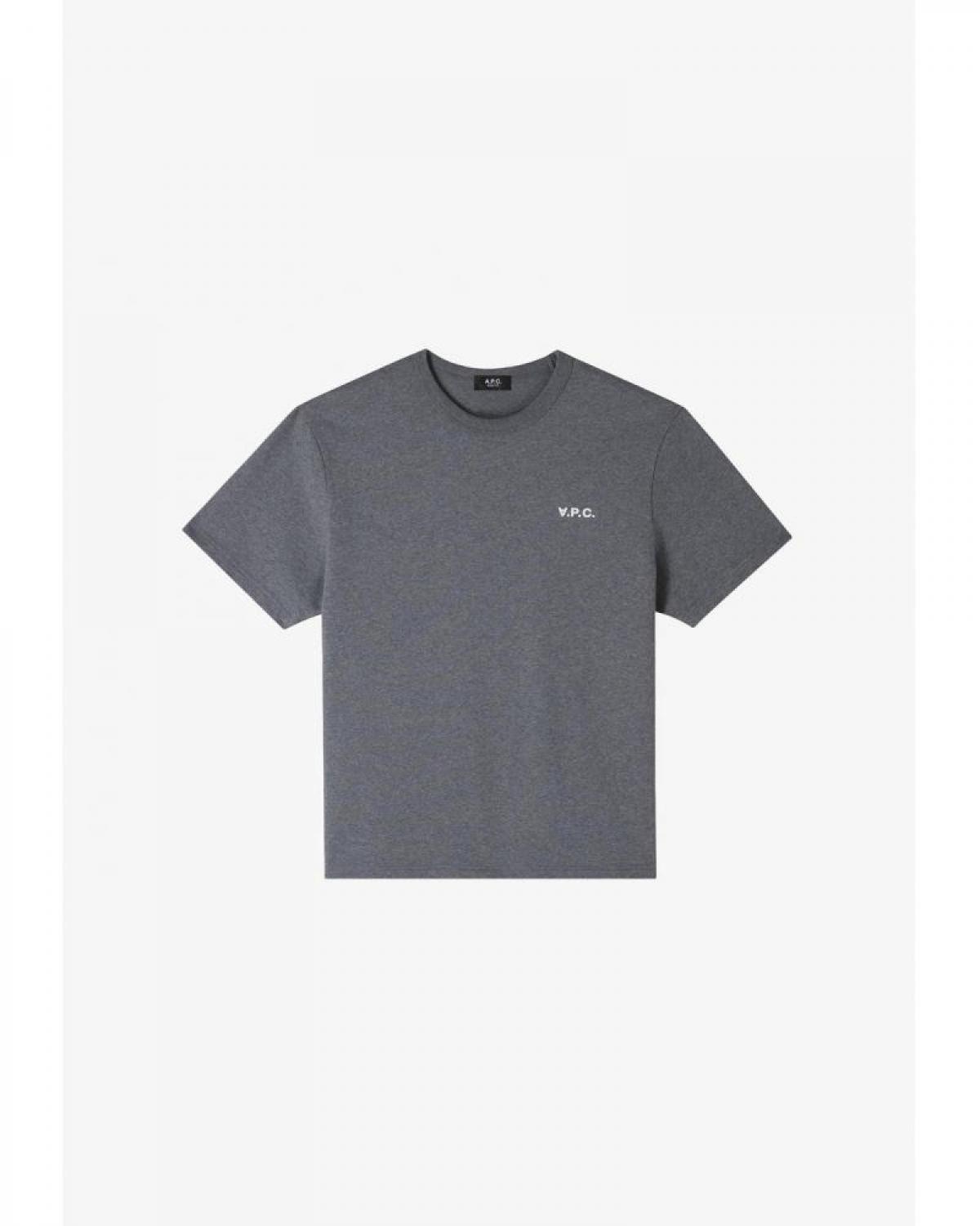 TEE SHIRT A.P.C.PETIT BOXY VPC ANTRACITE/BLANC 