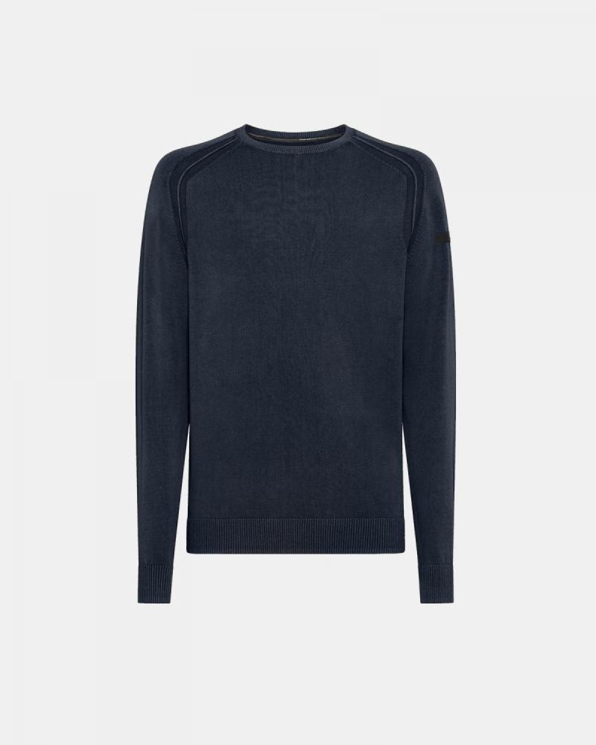 PULL COL ROND RRD TECHNO WASH BLUE BLACK ANTRACITE 