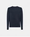 PULL COL ROND RRD TECHNO WASH BLUE BLACK ANTRACITE