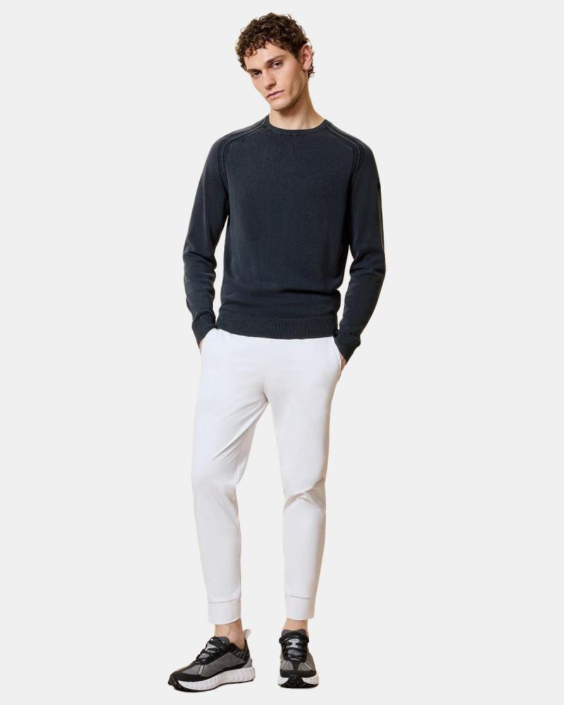 PULL COL ROND RRD TECHNO WASH BLUE BLACK ANTRACITE 