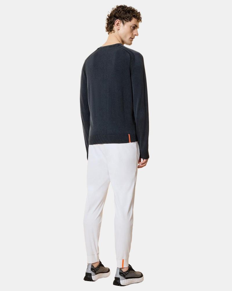 PULL COL ROND RRD TECHNO WASH BLUE BLACK ANTRACITE 