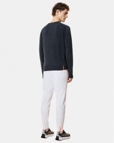 PULL COL ROND RRD TECHNO WASH BLUE BLACK ANTRACITE 