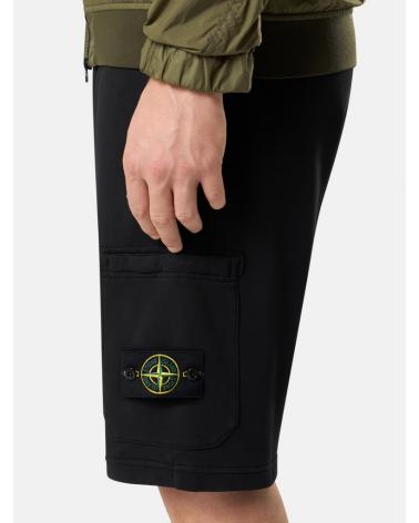 BERMUDA STONE ISLAND 6200011 0029 NOIR ORGANIC COTTON FLEECE  