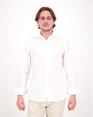 Chemise FEDELI JAMES Panamino blanc