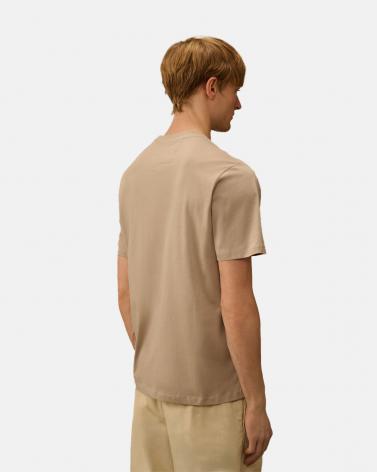 TEE SHIRT CP.COMPANY 726A  904 LOGO PATCH BEIGE DOVE