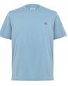 TEE SHIRT CP.COMPANY 726A  809 LOGO PATCH BLEU SILVER BLU