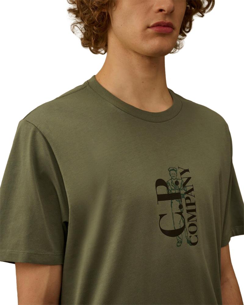 TEE SHIRT C.P COMPANY084 668 LAUREL WREAT VERT