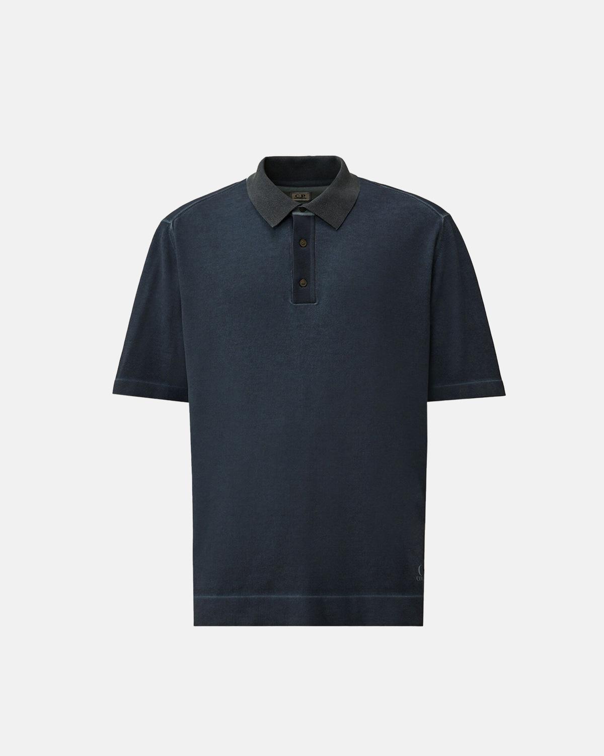 POLO CP.COMPANY CREPE DOUBLE  DYED KN204 889 BLEU 
