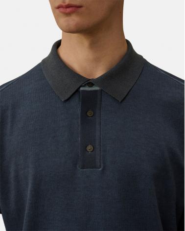 POLO CP.COMPANY CREPE DOUBLE  DYED KN204 889 BLEU 